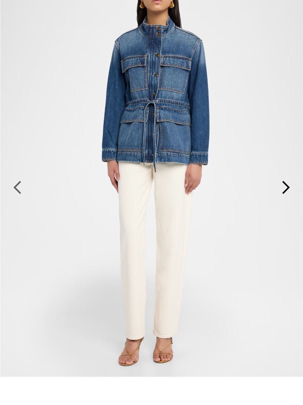 Veronica Beard Truman Denim Anorak Jacket